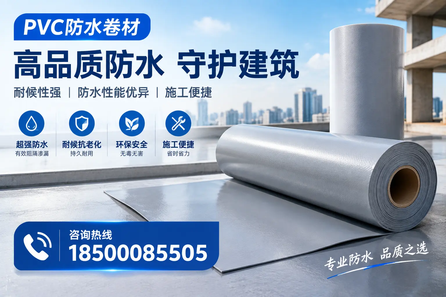 PVC防水卷材的防水效果评测，适合汕尾的科学依据